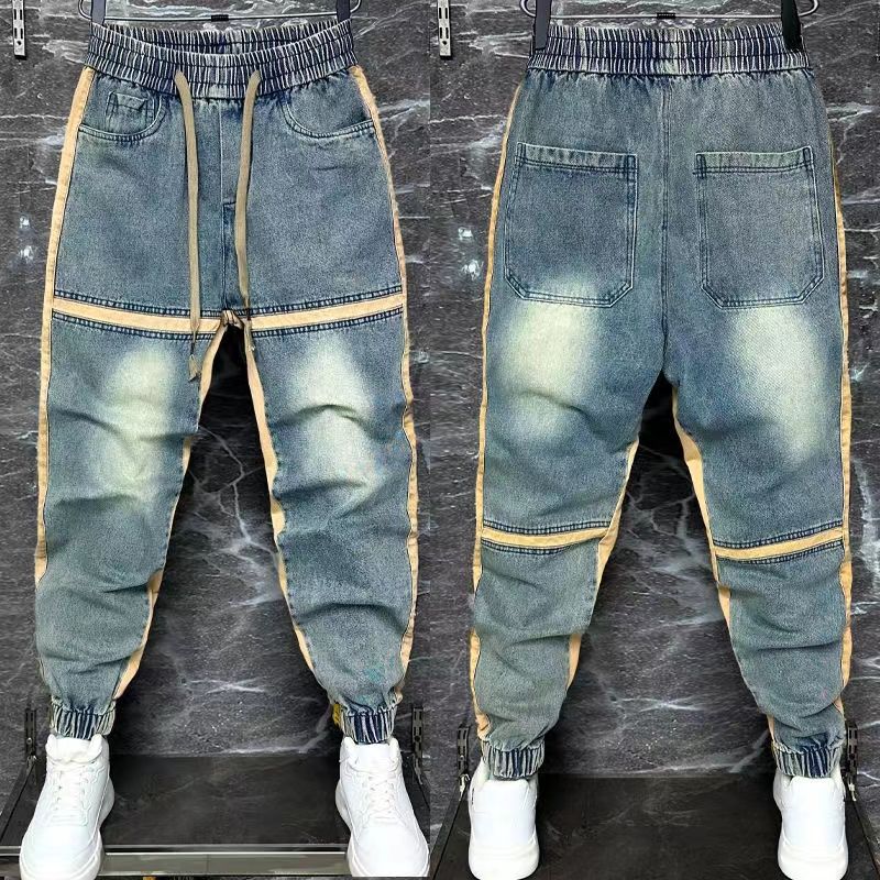 Streetwear Brand Clothing - 2024 neue Harems hose gespleißt geschnittene