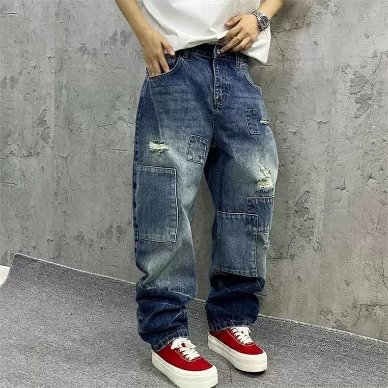 Marken-Splicing-Jeans Herbstmo – Streetwear Brand Denim Bewertung und Preis