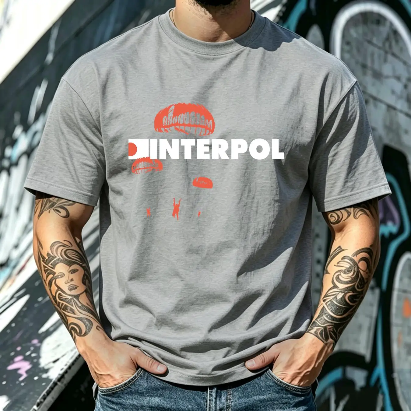Gewaschenes T-Shirt Interpol B – Streetwear Brand Vintage Bewertung und Preis